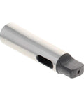 3/4 Morse taper adapter, metal reducing drill sleeve with silver body and black tapered end