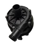 Straight Up Cooling Upgrade Slick Electric Vehicle Water Pump Assembly Providing Auxiliary Heat Rejection For Maxus EV80 V90 G50 G10 12V DC auto parts view from side showing composite metal and plastic build.