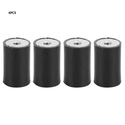 4PCS Bobbin Isolator Rubber Vibration Absorber Mounts 4 Pack M6 For Automotive Heavy Machinery And Fitness Equipment DD20x30 black