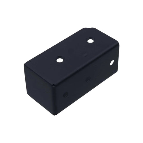 Beefy Heavy Duty Iron Railing Brackets For 1.5x3.5 Inch Wood Posts Includes Screws Vertical Split Rail Connectors Black Matte Finish