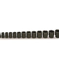 One Half Inch Drive 13 Piece Set Six Point Impact Sockets From Seven Sixteenth Inch To One And One Quarter Inch Built Tough For Auto Shop