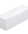 UHMW Solid Plastic Block, White Polyethylene, 7.9 x 2.4 x 2.4 Inches, heavy duty for wood flooring installations.