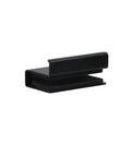 Black glass finger edge pull for 5-6mm doors, side view, part of 6 Pcs 1.57 Inch Glass Finger Edge Pulls For 5 To 6mm Thick Glass Doors set.