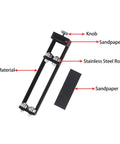 Arrow Shaft Grinder And Polisher Tool For Archery DIY Arrows Accessory with stainless steel rollers and sandpaper slot.