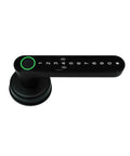 Zero Stress Smart Door Lock Featuring Quick Fingerprint Swipe App Override And Keypad Passcode For Smooth Single Deadbolt Upgrade On Wood Or Metal Doors Today Without The Headache, top view of black keypad lock.