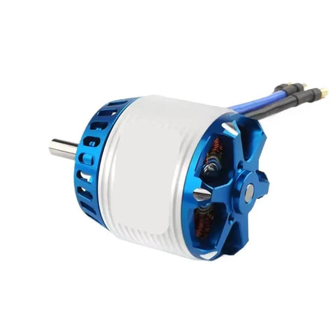 Brushless Motor 585KV 760KV 880KV 1025KV for RC Drones, lightweight design, blue and silver finish, close-up angle