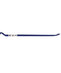 Heavy Duty 42 Inch Steel Wrecking Bar With Rounded 90 Degree End, Nail Pullers, Tri-Lobe Grip, Beveled Prying Tips, Side View