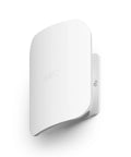 Outdoor 7 Dual Band Mesh WiFi Router With IP66 Weatherproof after installation on a wall, side view, sleek design.