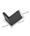 Non Slip Rubber Furniture Leg Pads 10 Pcs L Shape Chair And Bed Frame Feet Caps Protect Floors Easy Install Black