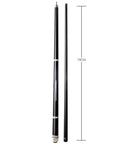 Beast Mode Carbon Fiber Pool Cue Featuring Maple Shaft Technology And Anti Vibration Foam Core For Sweet Cue Ball Control And Killer Break Shots Includes Tip Bumper Choose Size, black cue measuring 74CM.