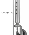 Universal Rotating Adjustable Height Replacement Walker Caster Wheel Pack of 2 Swivel Wheels for Most Walkers and Rollators side view