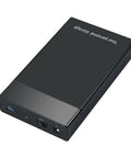 Hella Fast Plug And Play Sata Iii To Usb 3.0 External Hard Drive Enclosure supporting 2.5 and 3.5 inch models with sleek black design.