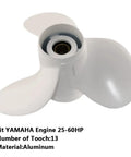 Pro Grade Aluminum Outboard Propeller For Yamaha 3 Blade Right Rotation Ten And Five Eighths Inch Diameter By Twelve Inch Pitch Fits Yamaha 20 60 HP Outboards 13 Spline