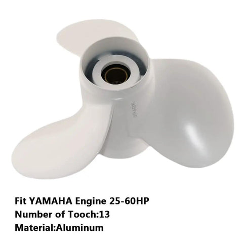 Pro Grade Aluminum Outboard Propeller For Yamaha 3 Blade Right Rotation Ten And Five Eighths Inch Diameter By Twelve Inch Pitch Fits Yamaha 20 60 HP Outboards 13 Spline