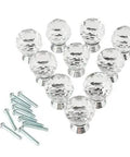 Top Notch Crystal Glass Cabinet Knobs And 30mm Drawer Pulls In A Pack Of Ten With Crisp Clear Finish For Kitchen Cupboards Or Closet Drawers With Slick Hardware That Truly Spices Up Your Setup, crystal knobs and screws.