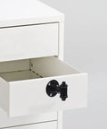 Industrial Water Pipe Cabinet Pulls 2 Pack Old School Retro Iron Style Closet Drawer Handles on white drawer