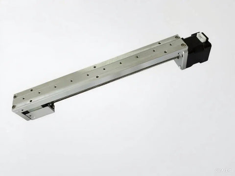 Compact Linear Stage Actuator For CNC Precision Motion Table Travel 200mm Stainless Steel Nema 14 Stepper Motor 0.05mm Repeatability Supports Up To 4 Kg Horizontal Load Ideal For Precision Milling And Laser Engraving Projects on white background
