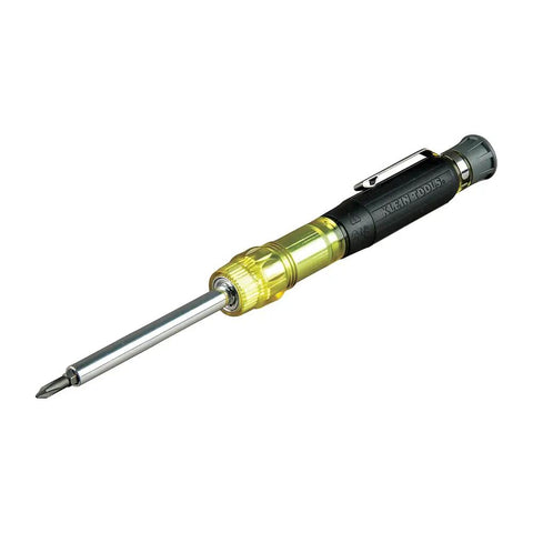 HVAC Multi Bit Pocket Screwdriver 3in1 With Phillips Slotted And Schrader Bits Concealable Tip And Pocket Clip for HVAC techs