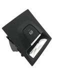 Electric Parking Brake Switch For Porsche Macan 2014 To 2018, black module with chrome button detail, direct fit replacement.