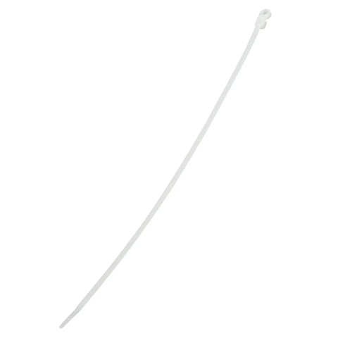 Top Shelf Screw Mount Cable Ties Packed In A Bag Of One Hundred Pieces Measuring Eight Inches Black With A Knockout Fifty Pound Pull Rating Plenum Approved Sun Proof For Indoor Outdoor Cable Wrangling That Is Dead Simple, single white screw mount cable tie.