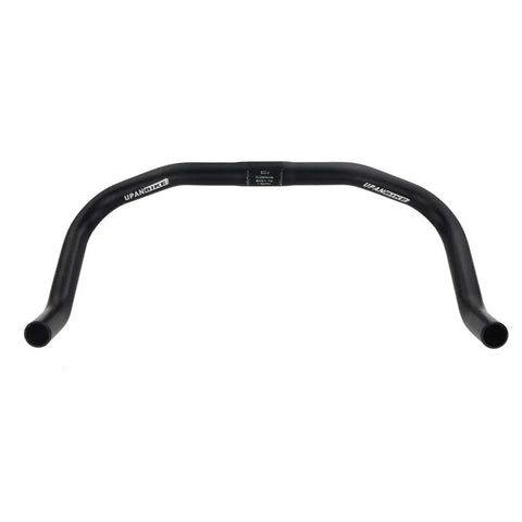 Bullhorn Aluminum Alloy Handlebar 25.4mm By 390mm For Fixed Gear And Road Bikes, 6061 Lightweight Bar Front View