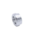 Badass 3/8 NPT Aluminum Female Weld On Bung Flange Fitting Machined From Premium Heavy Duty 6061 T6 Alloy side view