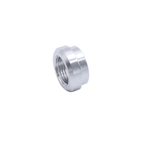 Badass 3/8 NPT Aluminum Female Weld On Bung Flange Fitting Machined From Premium Heavy Duty 6061 T6 Alloy side view