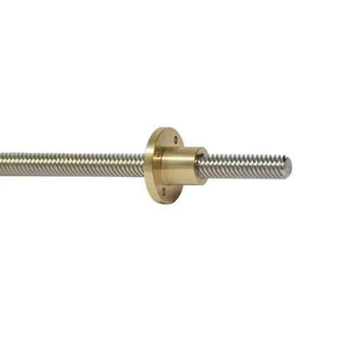 Ten Millimeter Stainless Steel Lead Screw Rod For 3D Printers And CNC Mills With Nut Trapezoidal Thread Length 100 To 1000 Millimeters