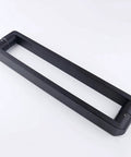 Tough As Nails Square Tube Glass Door Pull Handle Black Finish Push Pull for Office Home Use Fits Glass Wood Metal Doors Frosted Surface Rust Proof Wear Resistant Easy Clean Smooth Grip Lengths 840mm and 1240mm