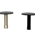 Ultra Slick Carbon Fiber Stop Disc For Folding Bike With Premium Titanium Hardware, two clamp styles shown, disc size and finish.