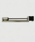 Linear stage actuator with 150mm travel, aluminum rail, and NEMA 14 stepper motor on the right end