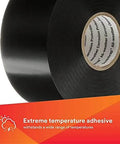 All-Weather Vinyl Corrosion Protection Tape 50, 2 in x 100 ft, Black PVC, roll with temperature resistance feature.