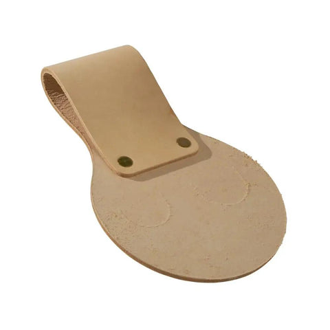 Leather Riveted Spud Wrench Holder With Tunnel Connection For Dual Spud Wrenches And Adjustable Head Construction Wrench