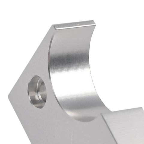Close-up of Reservoir Body And Shaft Clamp 803 00 208 For Float X Shock Rebuild Vise Clamp showing steel construction and precise fit