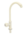 Maqulae ABS Plastic Kitchen Sink Faucet, G1/2in Single Cold Rotating with curved spout and quick connect fitting.