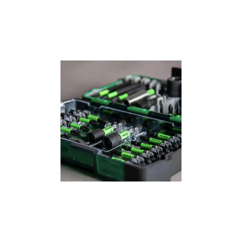 Impact Driver Bit Set 60 Piece Ultra Tough S2 Alloy Bits With Impact Rated Torsion Zone CNC Milled Precision Tips shown in open case