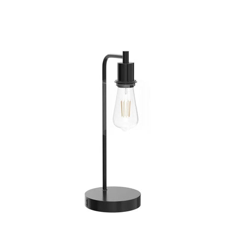 Set Of 2 Industrial Touch Control Table Lamps With 2 USB Ports And AC Outlet, 3 Way Dimmable Bedside Nightstand Lamps with Glass Shade