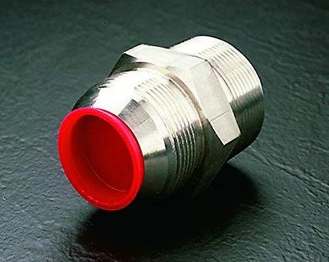 Caplugs T-1146 T Series metal threaded cap with red plastic inner sleeve