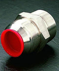 Caplugs T-2X T Series plastic tapered cap and plug with red LD-PE insert, metal threaded body