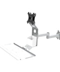 Hella Sturdy Monitor And Keyboard Mount Tray For Boss Level Desk Setup, heavy duty metal design with adjustable arm for workspace.