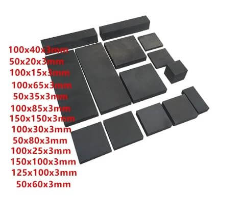 Heavy Duty Graphite Block And Plate Set For Electrodes And Molds, high purity, low porosity, heat and conductivity, various sizes