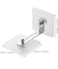 Heavy Duty No Drill Furniture Wall Anchor Kit for Drawers and TV Cabinets, Adhesive Anti Tip Straps with Stainless Steel and Acrylic, 2.2 in