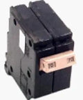 CH2100R 2 Pole 100 Amp Circuit Breaker Tan Toggle Switch Three Quarter Inch Per Pole Wide One And A Half Inches Total Panel Upgrade Ready