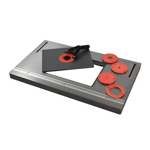 Dead Simple Cast Iron Router Table Extension With Aluminum Plate And Fence, 27x16 in, heavy duty for routing tasks.