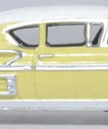 1958 Chevy Impala Sport Diecast Model Car 1/87 HO Scale Colonial Cream With Snowcrest White Top Real Rubber Tires side view