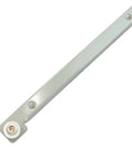 Close-up of Powder Coated Telescopic Drawer Slide With Bottom Mount Roller, 1 Piece, White Finish, showing smooth full extension