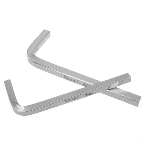 Two L-shaped square head wrenches from the Heavy Duty 7 Piece Square Head Wrench Set L Shaped For Square Screws 3mm To 10mm.
