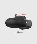 Top Shelf Carbon Fiber Rear Fender Blocks Flying Road Grit Dead In Its Tracks Heavy Duty Splash Guard side view with dimensions