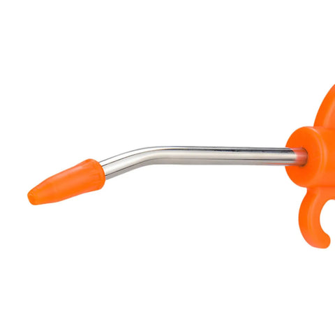 Kickass 5 Inch Air Blow Gun Featuring An Angled Bent Nozzle And Comfortable Pistol Grip, showing the curved nozzle detail.