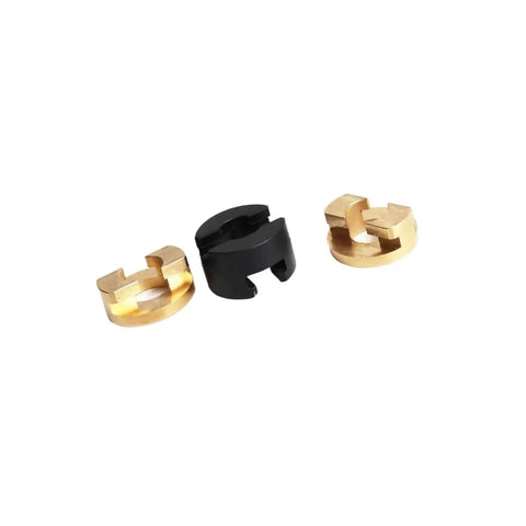 Upgrade Your 3D Printer With These 3 Spindle Bi-Material Brass Core V-Cores Perfect For Z Axis Lead Screw Decoupling And Oldham Coupling Flex Shaft Fixes Super Durable And Ready To Rock. 3pcs bi-material brass core V-couplers for 3D printer Z-axis decoupling